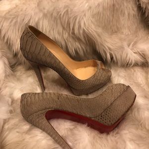 Snake skin LV Red Bottoms